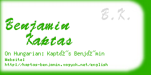 benjamin kaptas business card